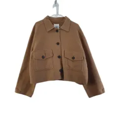 ジュシジュディ レディース 85 キャメル ウール ハーフ ジャケット K8531