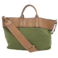 トプカピ TOPKAPI TREASURE レザーコンビ ナイロン トートバッグ ショルダー 2WAY カーキ系 /UO MMT