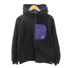 ジムマスター gymmaster ボアジャケット リバーシブル ナイロン ロゴ 刺繍 L 黒 紫 ブラック パープル 1115