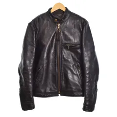 バンソン VANSON シングル ライダースジャケット レザージャケット 40 黒 ブラック ☆AA★