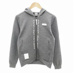 プーマ PUMA ジップアップ パーカー フーディ ロゴ ワッペン ストレッチ S グレー /HO