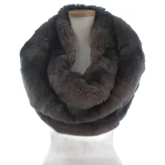 スピック＆スパン ノーブル Spick&Span Noble 美品 スヌード マフラー レッキスラビットファー 毛皮 茶 ブラウン 小物