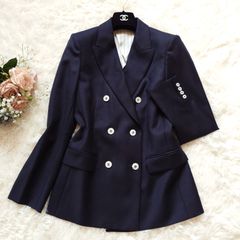 【美品】ANAYI ダブルジャケット デニム 36 近年モデル ANAYI アナイ ダブル テーラードジャケット ダブルブレスト