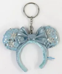 【中古】キーホルダー ミニーマウス(ライトブルー/花柄刺繍) カチューシャキーチェーン 「ディズニー」 東京ディズニーリゾート限定