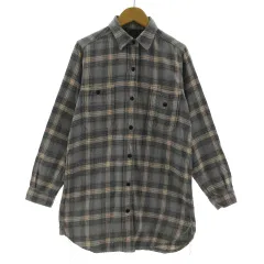 ジャーナルスタンダード JOURNAL STANDARD シャツ ワークシャツ 長袖 チュニック丈 厚手 コットン チェック グレー アイボリー レッド 赤