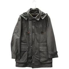 ヴィンテージ ミリタリー WARM GREY フード ジャケット L