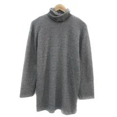 ザラ ZARA ニット カットソー 長袖 タートルネック 無地 S グレー /YS29