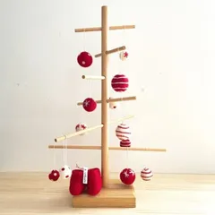 undyed+ 木製 クリスマスツリー＋フェルトオーナメント 木のツリー アンダイドプラス