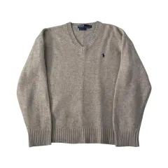 100 ポロラルフローレン ラムウール Vネック ニット
