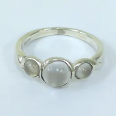 4℃　ヨンドシー　シルバー　ムーンストーン　リング　約10号