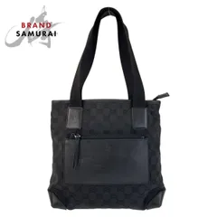 GUCCI グッチ ブラック 黒 GGキャンバス/レザー 28893 トートバッグ ショルダーバッグ レディース 410482【中古】