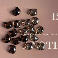 パミュパーツ♡カボション/デコパーツ/ねこちゃんも秋冬コーデ♡レオパード×猫①2個95円