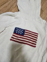 ポロラルフローレン 星条旗 タートルネック プルオーバー ニット s