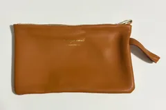 数量限定【ミニポーチ】 小銭入れ シンプル 薄型 レザーポーチ フェイクレザー サニタリーケース オレンジ レザー調 収納ポーチ フラットポーチ シンプル 小物整理 軽量 かわいい