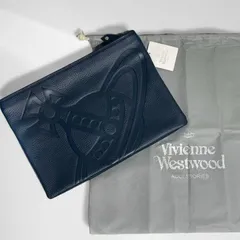 【タグ付き・未使用品】 ヴィヴィアン ウエストウッド クラッチバッグ HAMILTON ハミルトン ネイビー オーブ ロゴ セカンド バッグ 保存袋