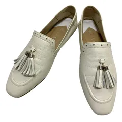 【美品】ダイアナ (23) タッセルローファー パンプス フラットシューズ スリッポン 本革 レザー 希少デザイン