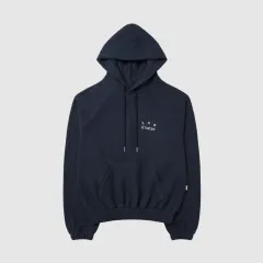 新品) IAB Studio アイエプスタジオ ヘリンボーン フーディー ネイビー 白 / XL