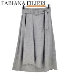 FABIANA FILIPPI シルク100％ フレアスカート 黒 イタリア製 - メルカリ