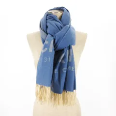 シャネル CHANEL マフラー ストール フリンジ ロゴ ココマーク