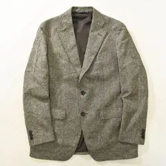 ⭐ 英国MOON社ヘリンボーン ツイードコート L 上質ウール 秋冬大人 暖かい ウーリーヘリンボンツイード チェスターコート｜チェスターコート