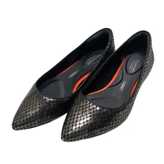 【極美品】ロックポート (22) パンプス フラットシューズ ポインテッドトゥ 本革 レザー 希少デザイン