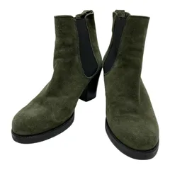 【美品】ファビオルスコーニ (23) サイドゴアブーツ ショートブーツ チャンキーヒール スウェード 本革 レザー 希少デザイン