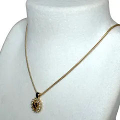 ★NINA RICCI ニナリッチ　NRロゴ ラインストーンネックレス　ゴールドカラー