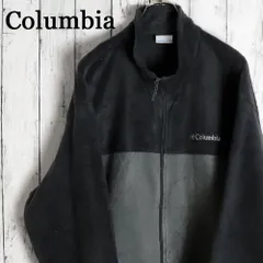 Columbia コロンビア 渋モノトーンバイカラー ロゴ刺繍フリースジャケット