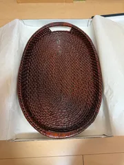 【未使用に近い】由布工房　楕円形トレー　お盆