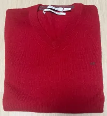 Calvin Klein CK レッド Vネック ニット