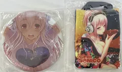 未開封　すーぱーそに子 缶バッジ ミニポーチ 2種セット　まとめ売りのサムネイル