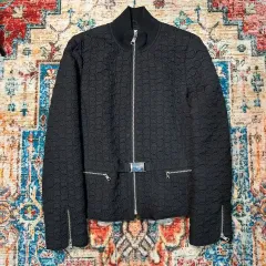 L アルマーニ エクスチェンジ クロップド ベルト付き キルティング ジャケット