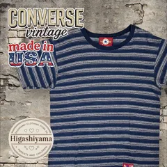 【希少】90s USA製 コンバース 旧タグ ボーダーTシャツ M ヴィンテージ 古着