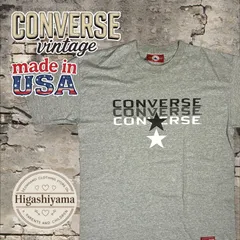 【希少/90s/USA製】コンバース Tシャツ ビッグロゴ L グレー 古着