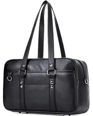 女子 高校生 学生 合皮 JK 制服 スクバ 通学 通塾 スクールバッグ ボスドンバッグ 大容量 [CHUULII] 肩紐長い