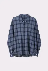 3 ハッチングルーム Classic シャツ ダイド CHECK ブルー