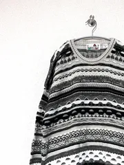 【FLORENCE TRICOT】90s 3Dニット XL 立体編み 総柄 セーター ヴィンテージ 古着