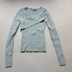 スカイブルー レディース ニット トップス