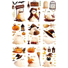 汚れない 剥がせる かわいい 飾り DIY シール halloween 70pcs入り 部屋 カボチャ 幽霊 窓ステッカー 静電気 装飾品 ステッカー ガラス ウォール 窓 ハロウィン 鏡 DERAYEE