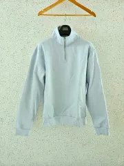 ザラ ハーフジップアップ スウェットシャツ スカイブルー 起毛 スウェット 6462 410