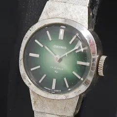 手巻き セイコー 17石 11-0700 緑文字盤 レディース腕時計 2000000 NSK KRK