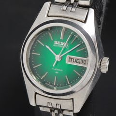 稼働中！SEIKO 自動巻き時計 グリーン文字盤 - メルカリ