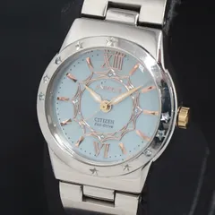 ソーラー シチズン ウィッカ 石付 E031-S042666 青文字盤 レディース腕時計 2000000 NSK KRK