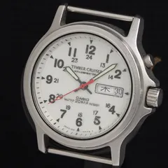 稼働 カシオ ティンバークルーザー TIC-2 QZ 白文字盤 デイデイト メンズ腕時計 KRH 2000000 NSK