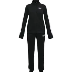 [UNDER ARMOUR(アンダーアーマー)]アウター UA Girls Knit Track Suit ガールズ 002 日本 YXL (日本サイズ160 相当) [Black / White / White] [YXL]