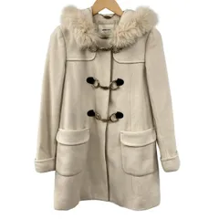 LAISSE PASSE(レッセパッセ) ダッフルコート サイズ38 M レディース美品  - ピンクベージュ 冬物/ファー