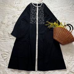 M.&KYOKO エムアンドキョウコ 刺繍 ロングワンピース リネン100 - メルカリ