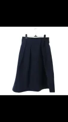 GU ネイビー ミディ スカート