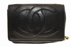 シャネル CHANEL デカココ ラムスキン レザー チェーン ミニ ショルダーバッグ ブラック 【ブランド古着ベクトル】【中古】☆AA★▲■251120