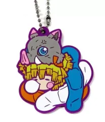 【中古】雑貨 嘴平伊之助＆善子 「鬼滅の刃 キャラばんちょうこうラバーマスコット 拾ノ型 遊郭編」